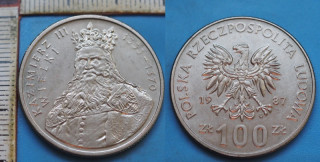 1987 - 100 zlotych - Polsko, Kazimierz III. Wielki