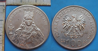 1988 - 100 zlotych - Polsko, Jadwiga