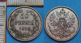 1914 S - 50 pennia, stříbro - Finsko