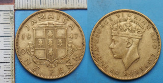 1947 - 1 penny - Jiří VI., Britská Jamajka
