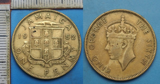 1952 - 1 penny - Jiří VI., Britská Jamajka