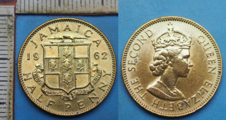1962 - half penny - Alžběta II., Britská Jamajka