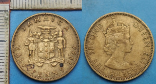 1966 - half penny - Alžběta II., Britská Jamajka