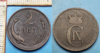 1874 CS - 2 ore - Christián IX., Dánsko