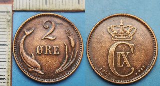 1894 VBP - 2 ore - Christián IX., Dánsko, lak