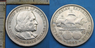 1893 - half dollar, stříbro - USA, World´s Columbian Exposition Chicago