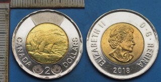 2018 - 2 dollars - Kanada, medvěd