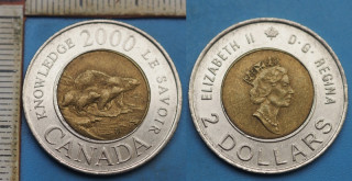 2000 - 2 dollars - Kanada, medvědi
