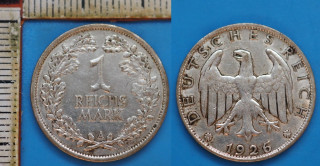 1926 A - 1 mark, stříbro - Německo, Weimar