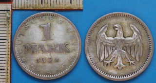 1924 A - 1 mark, stříbro - Německo, Weimar