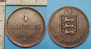 1918 H - 4 doubles - Guernesey