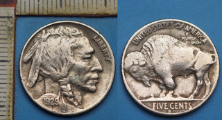 1929 S - 5 cents - USA, bizon