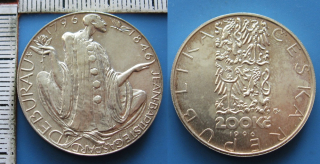 1996 - 200 Kč, stříbro - 200. výročí narození Jeana Baptista Gasparda Debureaua