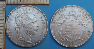 1868 GYF - 1 zlatník, stříbro - František Josef I., vzácnější