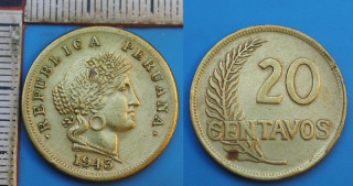 1943 - 20 centavos - Peru