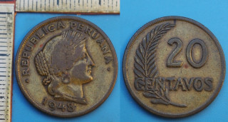 1948 - 20 centavos - Peru