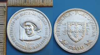 1960 - 5 escudos, stříbro - Portugalsko