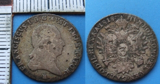 1818 B - 3 krejcar, stříbro - František I.