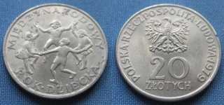 1979 - 20 zlotych - Polsko, Miedzynarodowy Rok Dziecka
