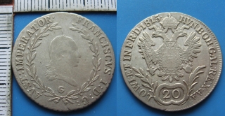 1815 G - 20 krejcar, stříbro - František I.