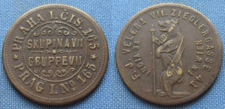 F.J.Veleba Zieglergasse 41 Vídeň - upomínka na Jubilejní výstavu v Praze 1891