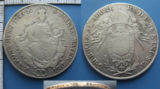 1785 A - tolar, stříbro - Josef II., m.o.