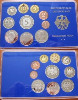 1997 J - sada mincí Německa, NSR - Proof, 10 ks