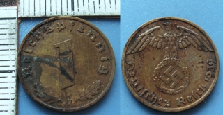 1939 F - 1 reichspfennig - Třetí říše