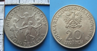 1979 - 20 zlotych - Polsko, Miedzynarodowy Rok Dziecka