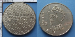 1989 - 5 francs - Švýcarsko, Henri Guisan
