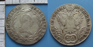 1811 A - 20 krejcar, stříbro - František I.