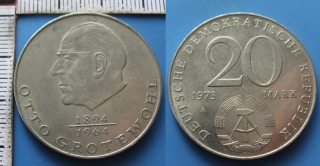 1973 A - 20 mark - NDR, Otto Grotewohl
