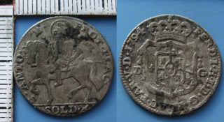 1794 DG - 10 soldi, stříbro - Piacenza (Itálie), Ferdinando I. di Borbone