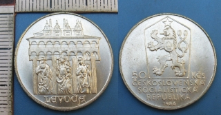 1986 - 50 Kčs, stříbro - MPR Levoča