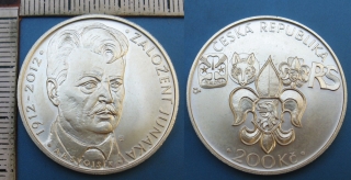 2012 - 200 Kč, stříbro - 100. výročí založení Junáka
