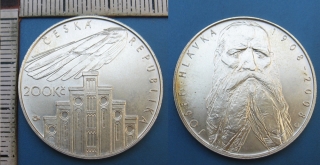 2008 - 200 Kč, stříbro - 100. výročí úmrtí Josefa Hlávky