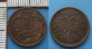 1895 - 1 heller - František Josef I.
