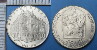 1983 - 100 Kčs, stříbro - 100. výročí otevření Národního divadla