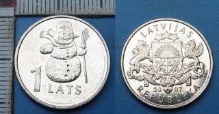 2007 - 1 lats - Lotyšsko, výroční
