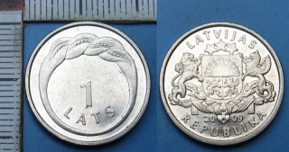 2009 - 1 lats - Lotyšsko, výroční