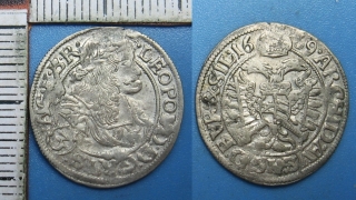 1669 - 3 krejcar, stříbro - Leopold I., Vratislav, S.Hammerschmidt