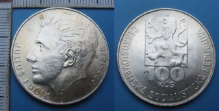1978 - 100 Kčs, stříbro - Julius Fučík