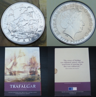 2005 - 5 pounds - Velká Británie, Trafalgar, orig. obal