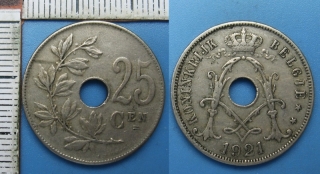 1921 - 25 centimes - Belgie