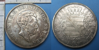 1830 S - tolar, stříbro - Anton, Sasko