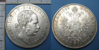 1889 - 2 zlatník, stříbro - František Josef I.