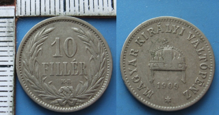 1909 KB - 10 fillér - František Josef I.