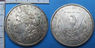 1890 - 1 dollar, stříbro - USA, Morgan