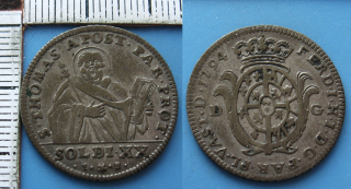 1794 - 20 soldi, stříbro - Ferdinando di Borbone, Parma, krásné