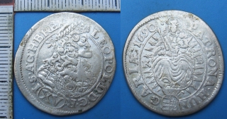 1690 KB - XV krejcar, stříbro - Leopold I.
